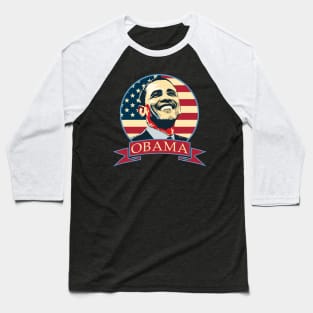Barack Obama American Banner Baseball T-Shirt